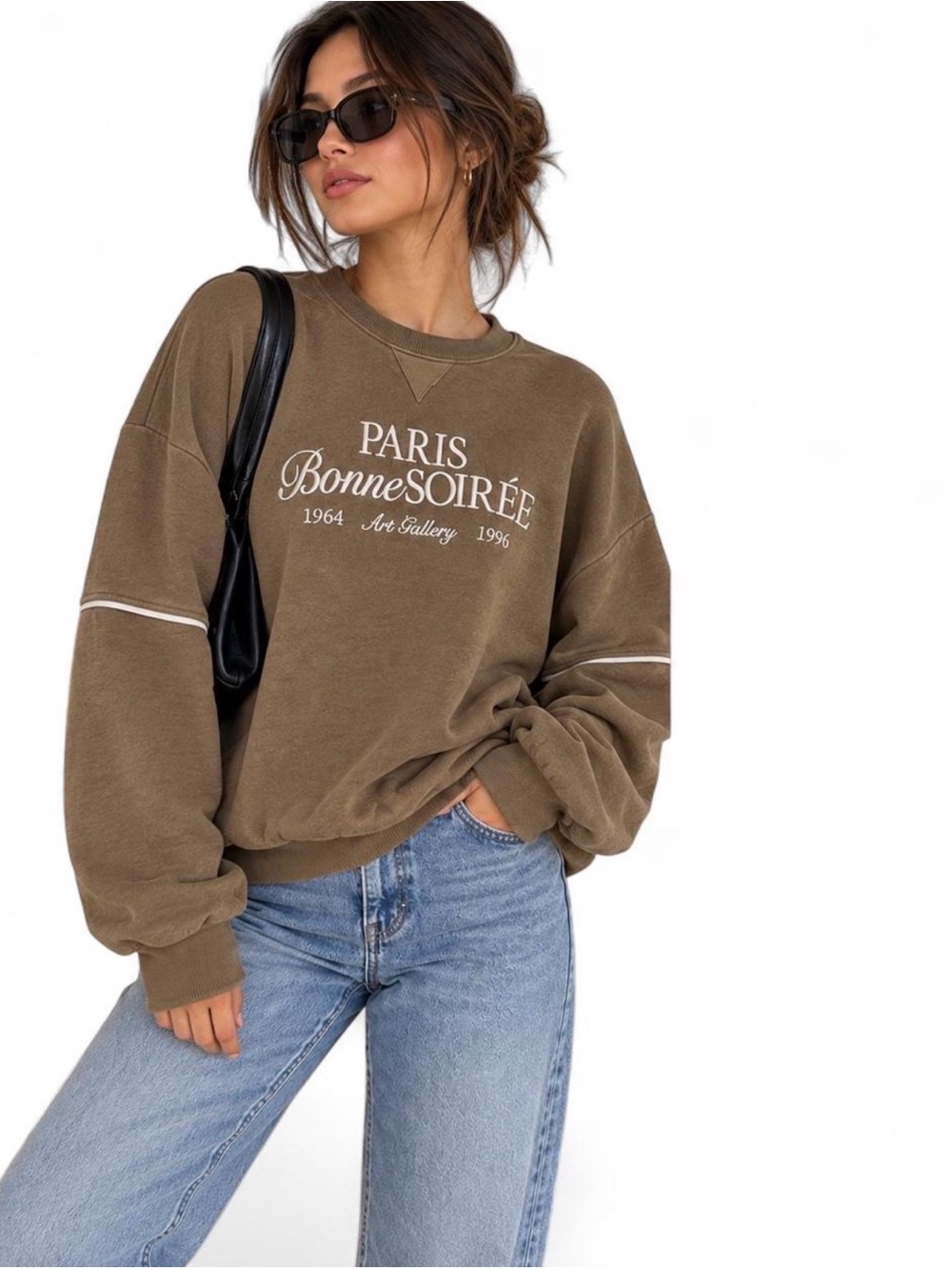 Stradivarius Paris Bonne Soirée Sweatshirt | Size L